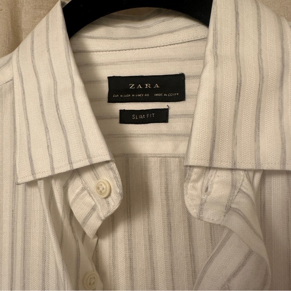 Zara Slim Striped Shirt - Picture 4 of 7